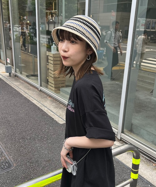 DISCOAT(ディスコート)の「【ユニセックス】ランダムボーダーサーモハット(ハット・レディース・ブラック/ベージュ・FREE)」の14枚目の写真