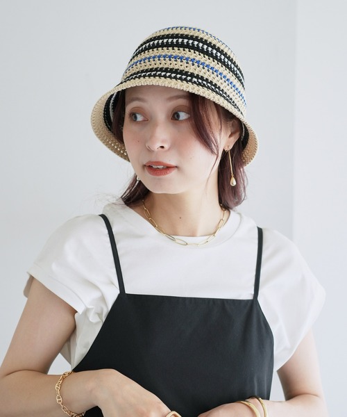 DISCOAT(ディスコート)の「【ユニセックス】ランダムボーダーサーモハット(ハット・レディース・ブラック/ベージュ・FREE)」の20枚目の写真