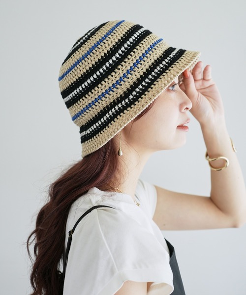 DISCOAT(ディスコート)の「【ユニセックス】ランダムボーダーサーモハット(ハット・レディース・ブラック/ベージュ・FREE)」の22枚目の写真