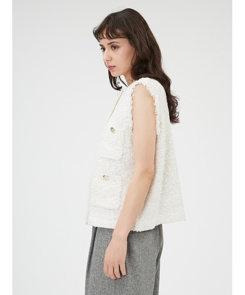 FRAY I.D（フレイアイディー）の「ツイードニットベストカーディガン（カーディガン/ボレロ）」 - WEAR
