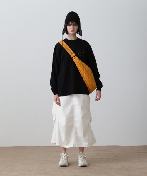 AVIREX（アヴィレックス）の「【限定】BONDING QUILTING SHOULDER BAG/ボンディング キルティングショルダーバッグ（ショルダーバッグ・レディース・オレンジ/ブラック/オリーブ/ネイビー/マスタード・FREE/F）」の7枚目の写真