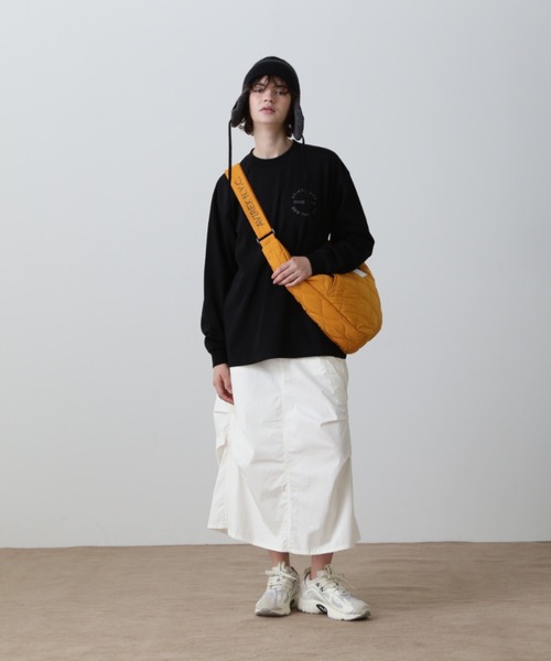 AVIREX（アヴィレックス）の「【限定】BONDING QUILTING SHOULDER BAG/ボンディング キルティングショルダーバッグ（ショルダーバッグ・レディース・オレンジ/ブラック/オリーブ/ネイビー/マスタード・FREE/F）」の8枚目の写真