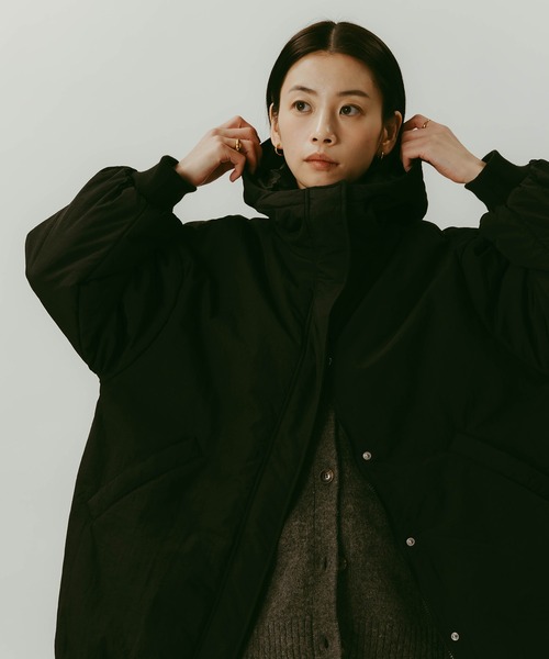 セール】オーバーサイズフーディ中綿ダウンコート（ダウンジャケット