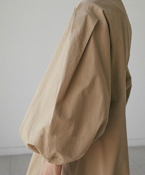 MAISON BREEZE（メゾンブリーズ）の「【SETUP7】ボリュームスリーブワンピース KNF030（ワンピース・レディース・ベージュ/ブラック・FREE）」の10枚目の写真