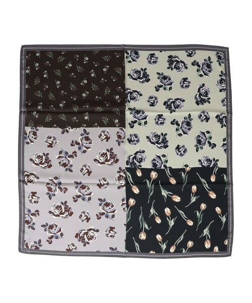 Casselini（キャセリーニ）の「Casselini: マルチ パターン スカーフ（バンダナ/スカーフ・レディース・ブラウン/ブルー・ONE SIZE）」の2枚目の写真