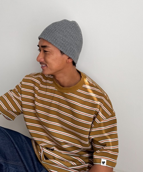 CANAL JEAN（キャナルジーン）の「El mar　カラーリブニットCAP（ニットキャップ/ビーニー・レディース・ブラック/ヘザーグレー/チャコールグレー/オフホワイト/グリーン/ベージュ/モカ・ONE SIZE）」の10枚目の写真