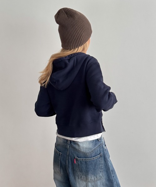CANAL JEAN(キャナルジーン)の「El mar カラーリブニットCAP(ニットキャップ/ビーニー・レディース・ブラック/ヘザーグレー/チャコールグレー/オフホワイト/グリーン/ベージュ/モカ・ONE SIZE)」の22枚目の写真