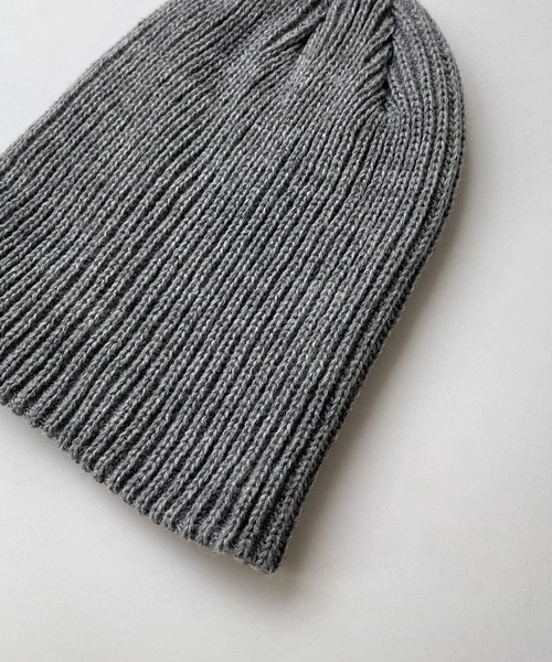 CANAL JEAN（キャナルジーン）の「El mar　カラーリブニットCAP（ニットキャップ/ビーニー・レディース・ブラック/ヘザーグレー/チャコールグレー/オフホワイト/グリーン/ベージュ/モカ・ONE SIZE）」の19枚目の写真