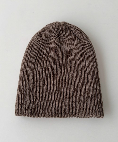 CANAL JEAN（キャナルジーン）の「El mar　カラーリブニットCAP（ニットキャップ/ビーニー・レディース・ブラック/ヘザーグレー/チャコールグレー/オフホワイト/グリーン/ベージュ/モカ・ONE SIZE）」の22枚目の写真