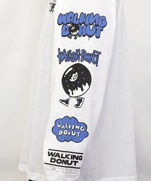 Burner（バーナー）の「【GROOVY STORE】WALKING DONUT　刺繍＆プリント　ロングスリーブTシャツ（Tシャツ/カットソー・メンズ・ブラック/ブラック系その他2/ブルー系その他2/ホワイト/ホワイト系その他2/杢グレー/ブルー/グレー/スミクロ/ブラック系その他3/ホワイト系その他3/ブラウン/ダークネイビー・L/M/LL）」の17枚目の写真