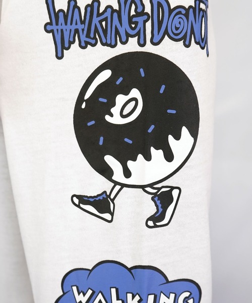 Burner（バーナー）の「【GROOVY STORE】WALKING DONUT　刺繍＆プリント　ロングスリーブTシャツ（Tシャツ/カットソー・メンズ・ブラック/ブラック系その他2/ブルー系その他2/ホワイト/ホワイト系その他2/杢グレー/ブルー/グレー/スミクロ/ブラック系その他3/ホワイト系その他3/ブラウン/ダークネイビー・L/M/LL）」の18枚目の写真