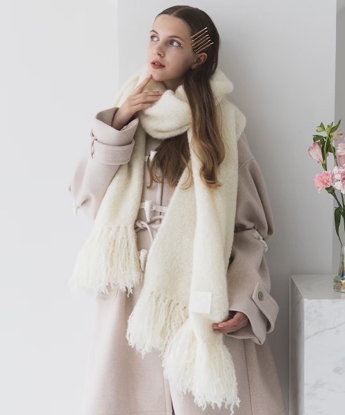 lilLilly(リルリリー)の「キャンディカラーモヘアタッチマフラー(マフラー・レディース・アイボリー/ブルー/ピンク・FREE)」の6枚目の写真