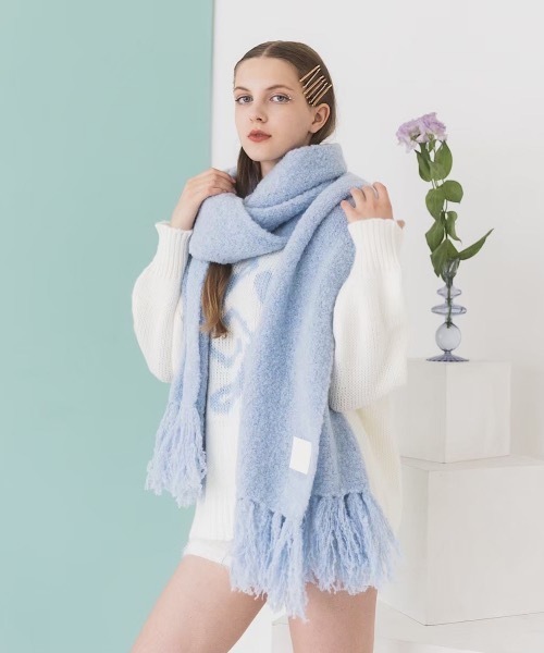 lilLilly（リルリリー）の「キャンディカラーモヘアタッチマフラー