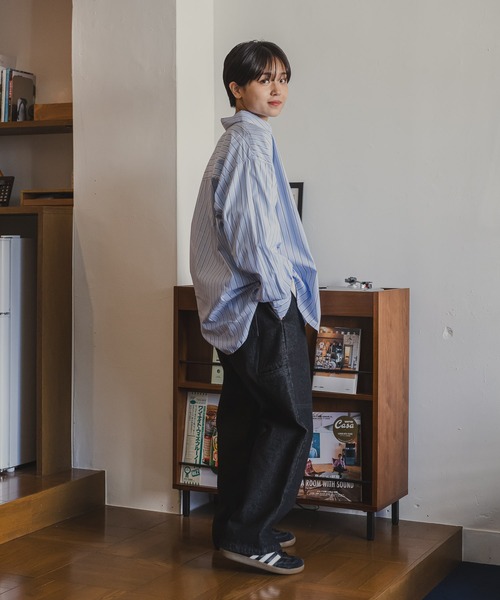 heart stripe shirts / ハートストライプシャツ（シャツ/ブラウス