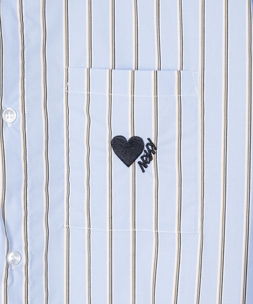 heart stripe shirts / ハートストライプシャツ（シャツ/ブラウス