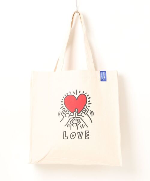Keith Haring（キース・ヘリング）の「【 Keith Haring / キースへリング 】 アートプリント スクエア トート バッグ（トートバッグ・メンズ・ホワイト系2/ブラック系1/ブラック系2/ホワイト系1・FREE）」の10枚目の写真