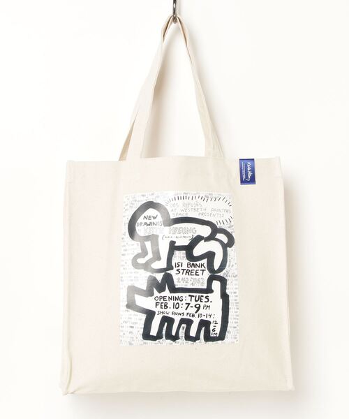 Keith Haring（キース・ヘリング）の「【 Keith Haring / キースへリング 】 アートプリント スクエア トート バッグ（トートバッグ・メンズ・ホワイト系2/ブラック系1/ブラック系2/ホワイト系1・FREE）」の11枚目の写真