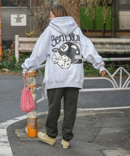 BEN DAVIS（ベンデイビス）の「【BEN DAVIS/ベンデイビス】裏起毛　バックプリント　フルジップパーカー　ダイス　8BALL　ワンポイントブランドロゴ刺繍（パーカー・メンズ・ブラック/グレー/ライトグリーン・X-LARGE/LARGE/MEDIUM）」の19枚目の写真