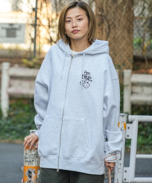 BEN DAVIS（ベンデイビス）の「【BEN DAVIS/ベンデイビス】裏起毛　バックプリント　フルジップパーカー　ダイス　8BALL　ワンポイントブランドロゴ刺繍（パーカー・メンズ・ブラック/グレー/ライトグリーン・X-LARGE/LARGE/MEDIUM）」の20枚目の写真