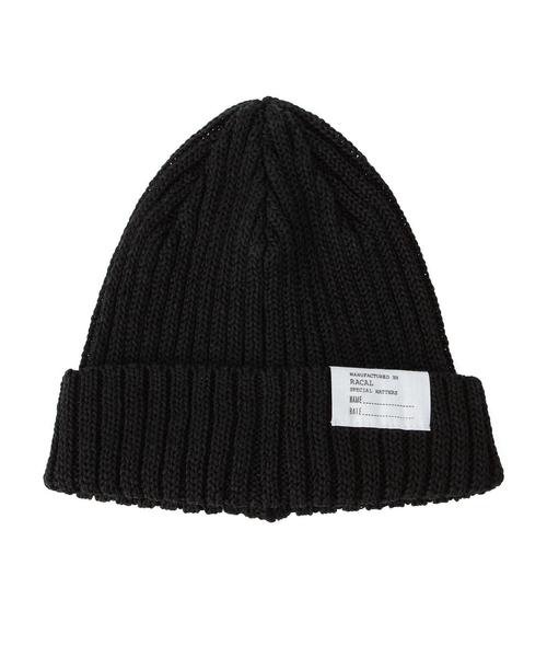 BEAUTY&YOUTH UNITED ARROWS（ビューティーアンドユースユナイテッドアローズ）の「＜Racal＞ RIB KNIT CAP 15FW/ニット帽◆（ニットキャップ/ビーニー・メンズ・ホワイト/ブラック/グレー/ネイビー・ONE）」の2枚目の写真