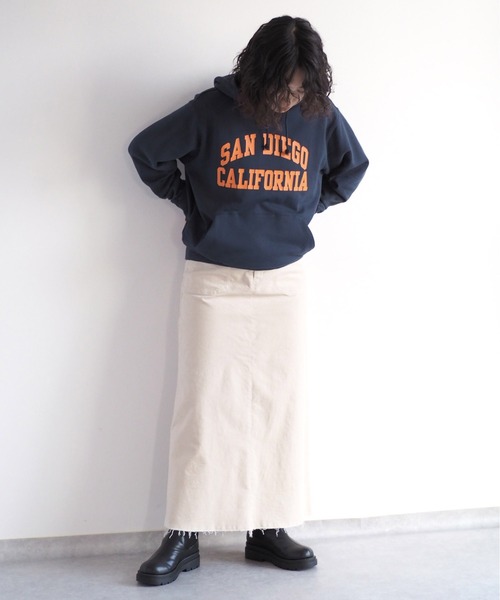 cepo(セポ)の「コーデュロイワークスカート(スカート・レディース・オフホワイト/チャコール・S/M/L)」の11枚目の写真