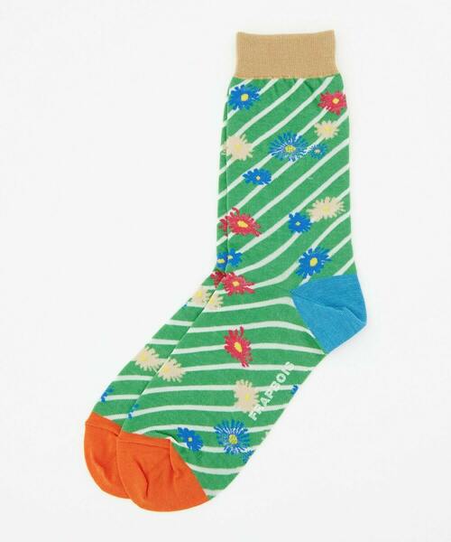 FRAPBOIS（フラボア）の「フローラソックス（ソックス/靴下・レディース・グレー/ブラック/グリーン・FREE）」の3枚目の写真