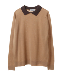 M ブラウン　ジョンスメドレー　ニットポロ ジョンスメドレー JOHN SMEDLEY ISIS ポロシャツ ISIS メンズ