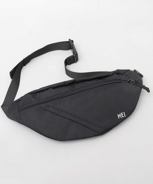 MEI（メイ）の「軽量 ポリエステル ウエストポーチ（ボディバッグ/ウエストポーチ・メンズ・ブラック・FREE）」の2枚目の写真