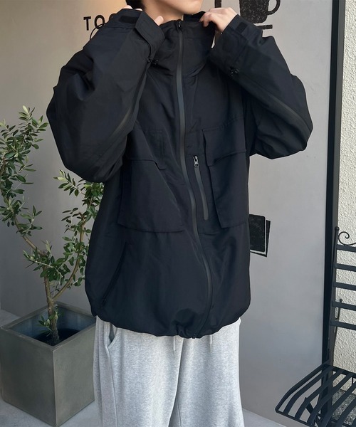 PICSAS（ピクサス）の「【PICSAS】ユーティリティーナイロンマウンテンパーカー（マウンテンパーカー・メンズ・ブラック/グレー・M/L）」の5枚目の写真