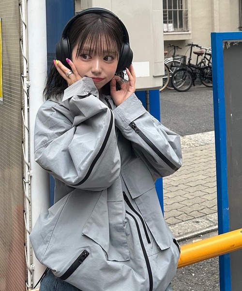 PICSAS（ピクサス）の「【PICSAS】ユーティリティーナイロンマウンテンパーカー（マウンテンパーカー・メンズ・ブラック/グレー・M/L）」の18枚目の写真