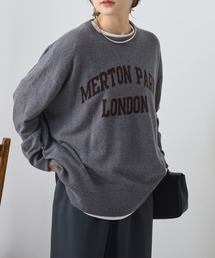 PUAL CE CIN | ロゴインターシャニットプルオーバー(ニット/セーター)