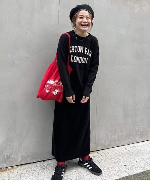 PUAL CE CIN（ピュアルセシン）の「ロゴインターシャニットプルオーバー（ニット/セーター・レディース・グレー/ブラック/ベージュ・FREE）」の9枚目の写真