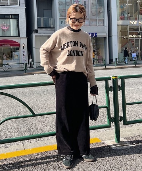 PUAL CE CIN（ピュアルセシン）の「ロゴインターシャニットプルオーバー（ニット/セーター・レディース・グレー/ブラック/ベージュ・FREE）」の6枚目の写真