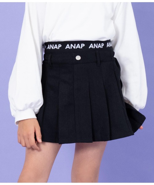 ANAP kids（アナップキッズ）の「ウエストロゴインパン付きプリーツ