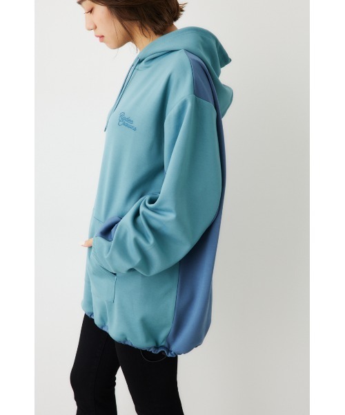 RODEO CROWNS WIDE BOWL（ロデオクラウンズワイドボウル）の「B-HEAT スピンドル ダンボール フーディ（パーカー・レディース・オフホワイト/ライトブルー/チャコールグレー/オレンジ・FREE）」の5枚目の写真