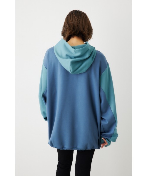 RODEO CROWNS WIDE BOWL（ロデオクラウンズワイドボウル）の「B-HEAT スピンドル ダンボール フーディ（パーカー・レディース・オフホワイト/ライトブルー/チャコールグレー/オレンジ・FREE）」の6枚目の写真