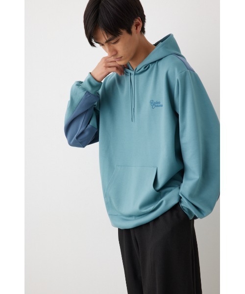 RODEO CROWNS WIDE BOWL（ロデオクラウンズワイドボウル）の「B-HEAT スピンドル ダンボール フーディ（パーカー・レディース・オフホワイト/ライトブルー/チャコールグレー/オレンジ・FREE）」の11枚目の写真