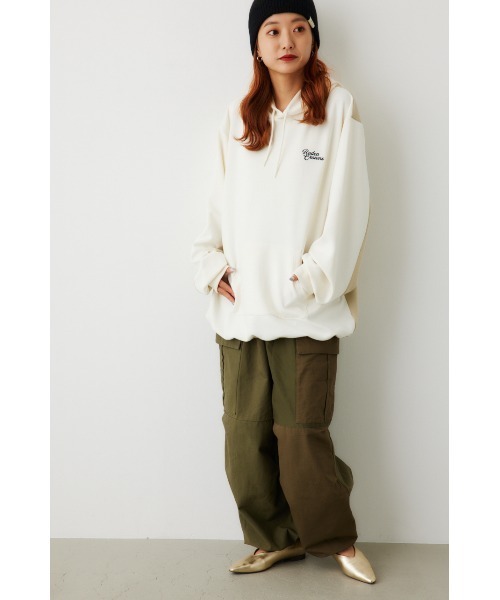 RODEO CROWNS WIDE BOWL（ロデオクラウンズワイドボウル）の「B-HEAT スピンドル ダンボール フーディ（パーカー・レディース・オフホワイト/ライトブルー/チャコールグレー/オレンジ・FREE）」の20枚目の写真