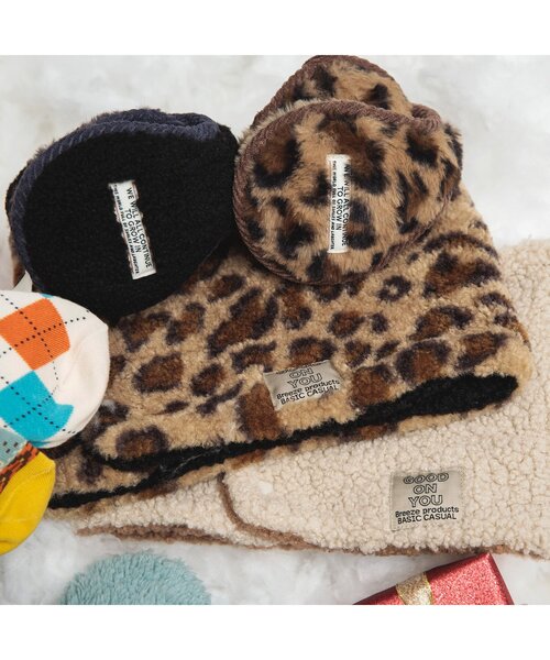 BREEZE(ブリーズ)の「ボアネックウォーマー(ネックウォーマー/スヌード・キッズ・アイボリー/ブラウン・SMALL/MEDIUM)」の3枚目の写真