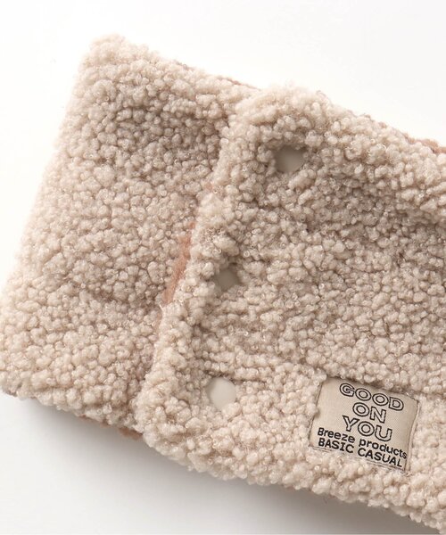 BREEZE(ブリーズ)の「ボアネックウォーマー(ネックウォーマー/スヌード・キッズ・アイボリー/ブラウン・SMALL/MEDIUM)」の7枚目の写真