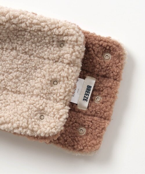 BREEZE(ブリーズ)の「ボアネックウォーマー(ネックウォーマー/スヌード・キッズ・アイボリー/ブラウン・SMALL/MEDIUM)」の9枚目の写真