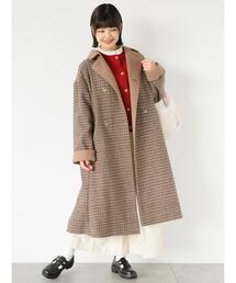 ehka sopo | チェックダブルブレストコート(その他アウター)