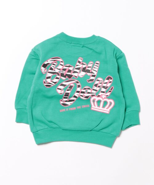 BABYDOLL（ベビードール）の「親子お揃い ゼブラ柄 リブ トレーナー 8965K（スウェット・キッズ・ブラック/ピンク系その他7/グリーン/パープル・90cm/150cm/100cm/120cm/110cm/130cm/140cm/80ｃｍ）」の15枚目の写真