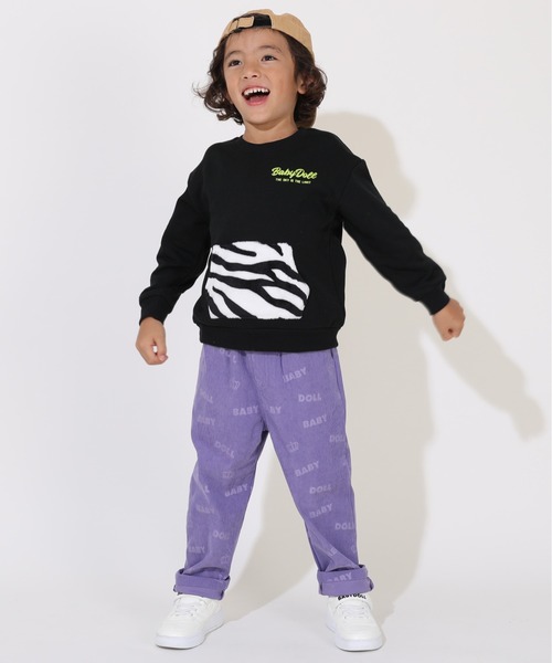 BABYDOLL（ベビードール）の「親子お揃い ゼブラ柄 リブ トレーナー 8965K（スウェット・キッズ・ブラック/ピンク系その他7/グリーン/パープル・90cm/150cm/100cm/120cm/110cm/130cm/140cm/80ｃｍ）」の10枚目の写真
