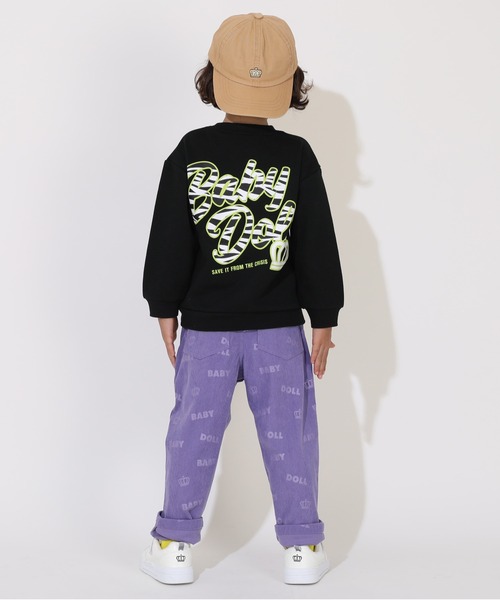 BABYDOLL（ベビードール）の「親子お揃い ゼブラ柄 リブ トレーナー 8965K（スウェット・キッズ・ブラック/ピンク系その他7/グリーン/パープル・90cm/150cm/100cm/120cm/110cm/130cm/140cm/80ｃｍ）」の11枚目の写真