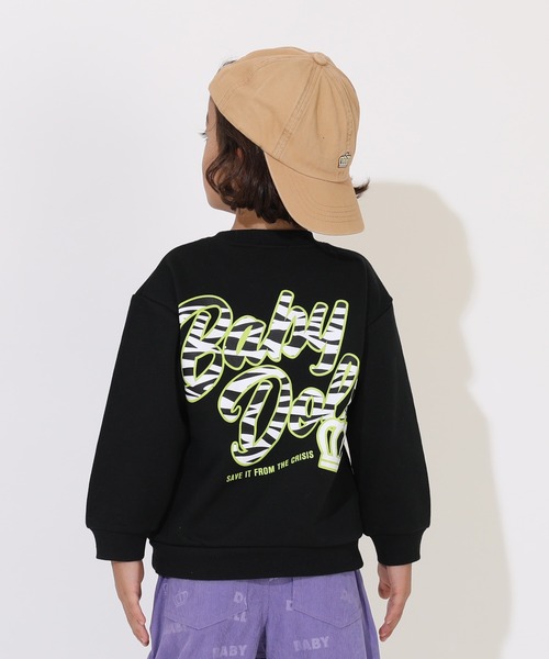 BABYDOLL（ベビードール）の「親子お揃い ゼブラ柄 リブ トレーナー 8965K（スウェット・キッズ・ブラック/ピンク系その他7/グリーン/パープル・90cm/150cm/100cm/120cm/110cm/130cm/140cm/80ｃｍ）」の9枚目の写真