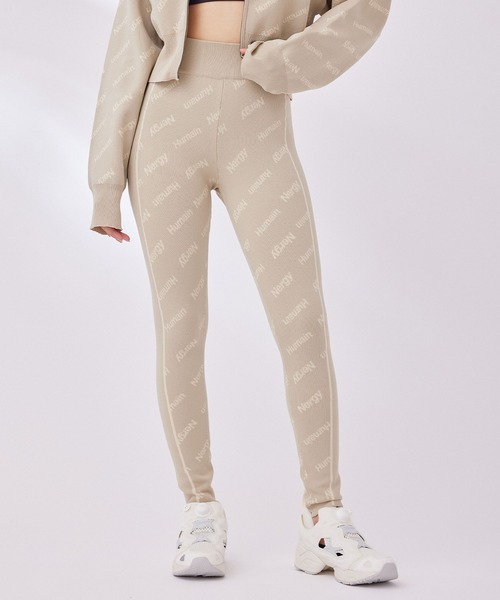 NERGY（ナージー）の「【UV】ジャガードニットレギンス（レギンス/スパッツ・レディース・ブラック/ベージュ/イエロー・S/M）」の3枚目の写真