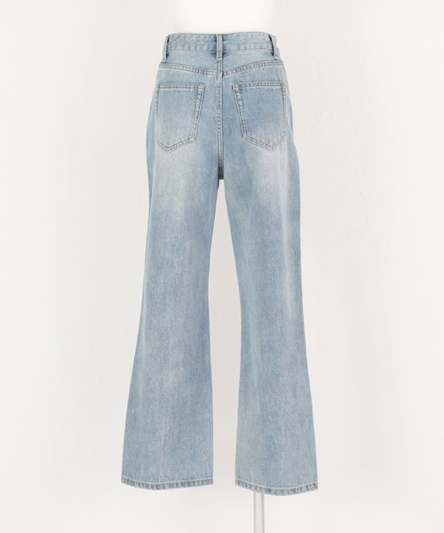 titivate（ティティベイト）の「ﾊｲｳｴｽﾄｾﾐﾜｲﾄﾞﾃﾞﾆﾑﾊﾟﾝﾂ（デニムパンツ・レディース・ライトブルー/インディゴブルー・M/S/XS/L）」の20枚目の写真