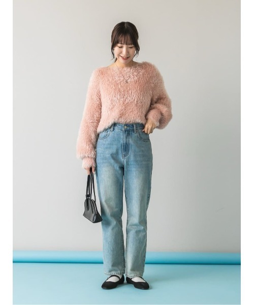 titivate（ティティベイト）の「ﾊｲｳｴｽﾄｾﾐﾜｲﾄﾞﾃﾞﾆﾑﾊﾟﾝﾂ（デニムパンツ・レディース・ライトブルー/インディゴブルー・M/S/XS/L）」の7枚目の写真