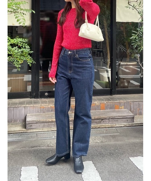 titivate（ティティベイト）の「ﾊｲｳｴｽﾄｾﾐﾜｲﾄﾞﾃﾞﾆﾑﾊﾟﾝﾂ（デニムパンツ・レディース・ライトブルー/インディゴブルー・M/S/XS/L）」の10枚目の写真